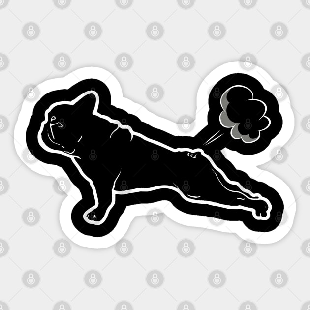 French bulldog yoga pose Sticker by Collagedream